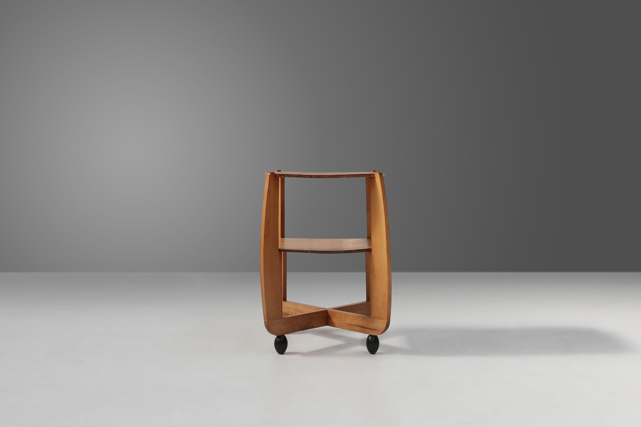 Amsterdam School beech wooden Side Table, The Netherlands 1920sthumbnail